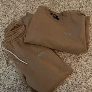 Tan Sweatshirt & Hoodie Set - sold together